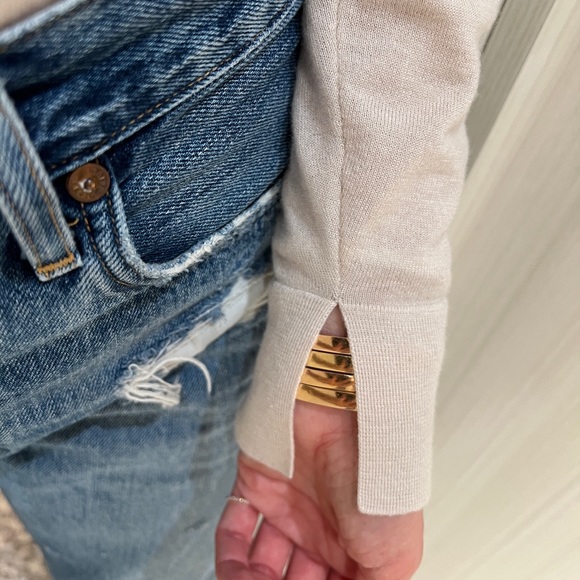 Loro piana cashmere and silk Henley blouse - Picture 4 of 4